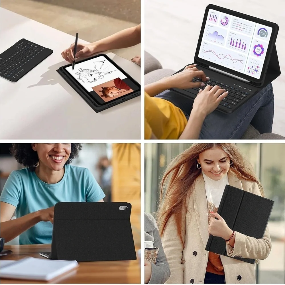FUWANG Keyboard Case for iPad Air 11 inch (M2) 2024 & 10.9 “for iPad Air 5th 4th